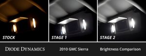 GMC Sierra Interior LED Kit - Diode Dynamics - Stage 1 - Cool White - `07-`13